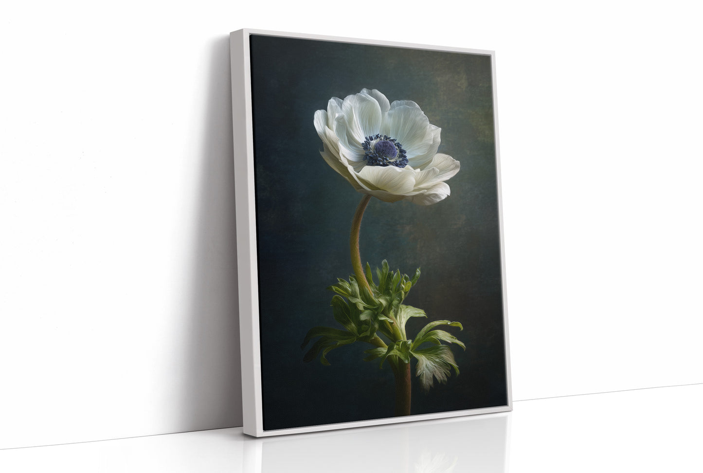 Lone Anemone Against Dark Depths