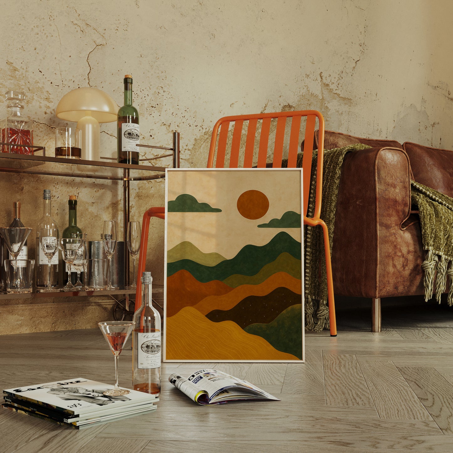 Desert Dunes Under Burnt Sun