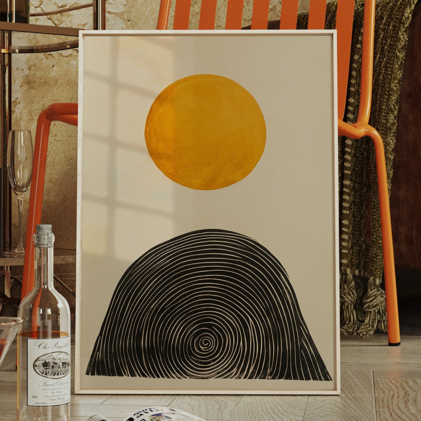 Solar Balance in Black and Gold