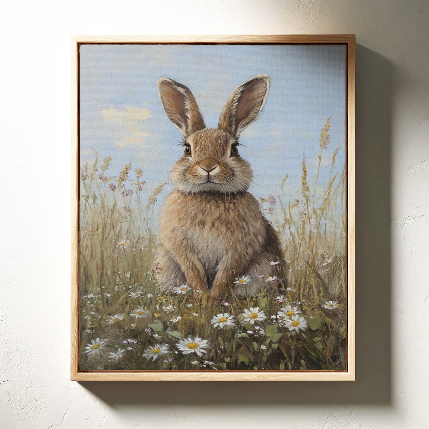 Charming Rabbit Portrait Canvas - Whimsical Animal Art - Gallery Canvas image 2