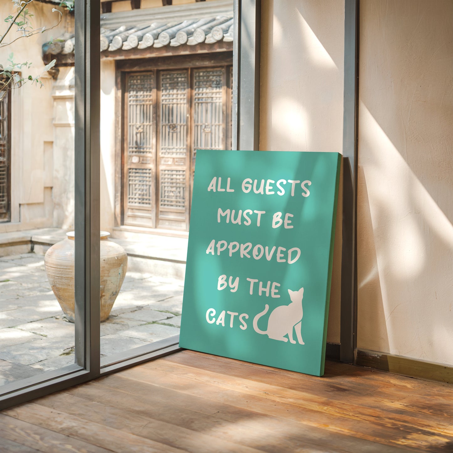 Entrance Requires Feline Approval