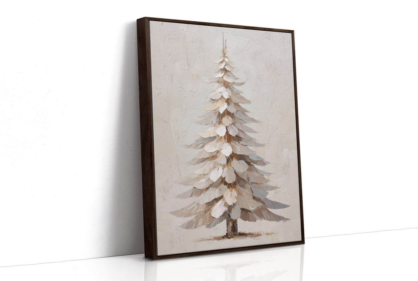 Snow Pine Stands In Gentle Light