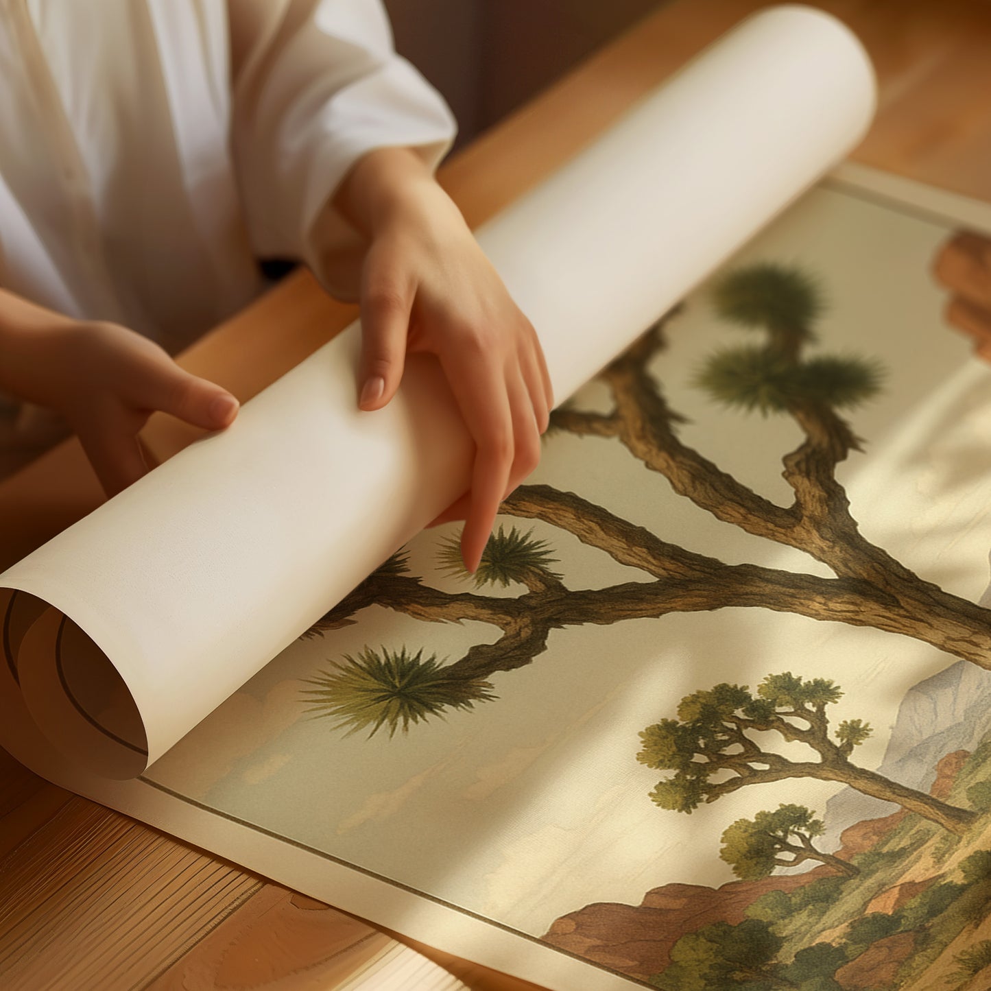 Joshua Tree Desert Landscape Art Print