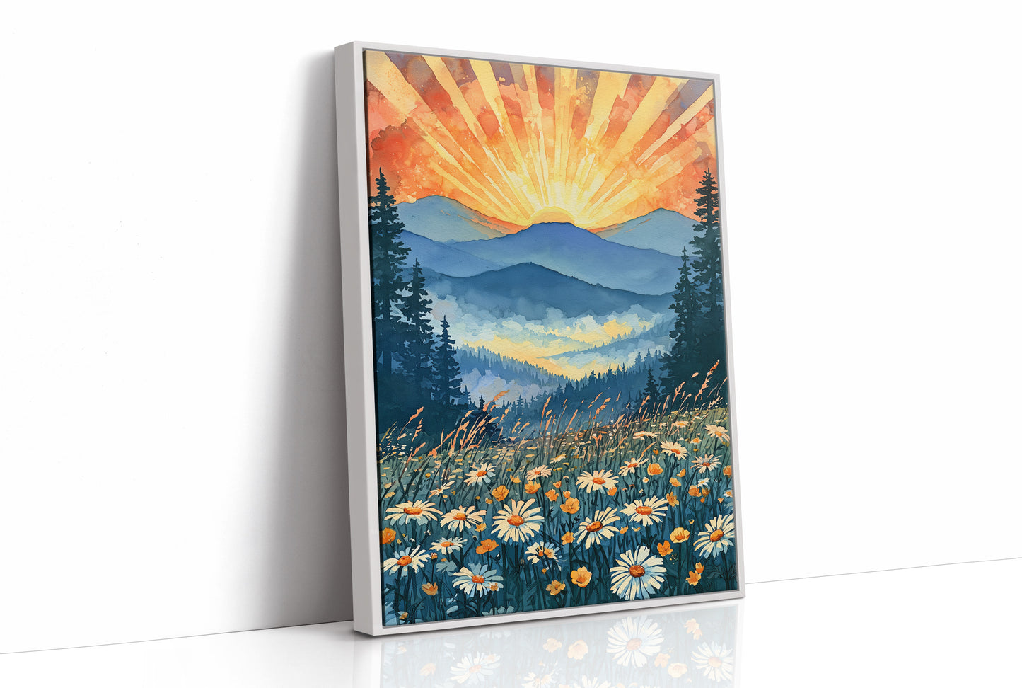 Buttercups & Daisies Below the Blazing Ridge
