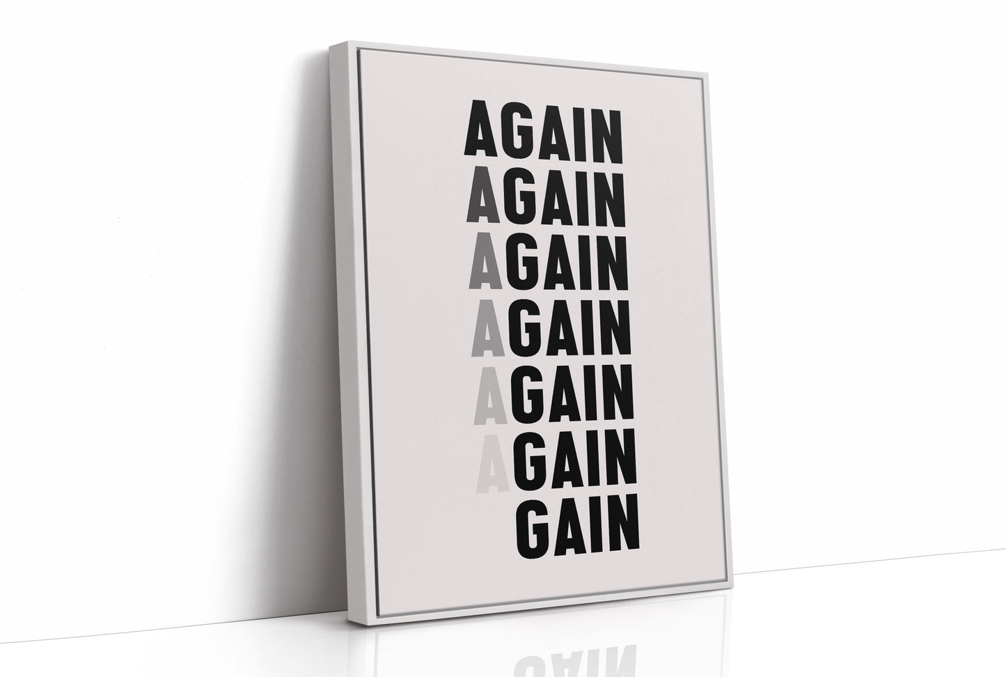 Again And Again Gain Typography