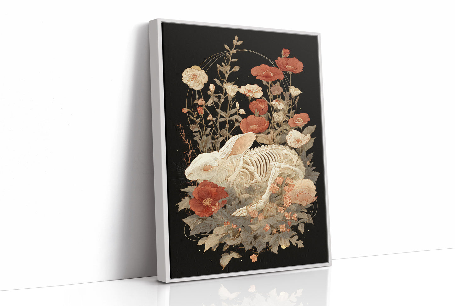 Bones Bloom Among Coral Poppies