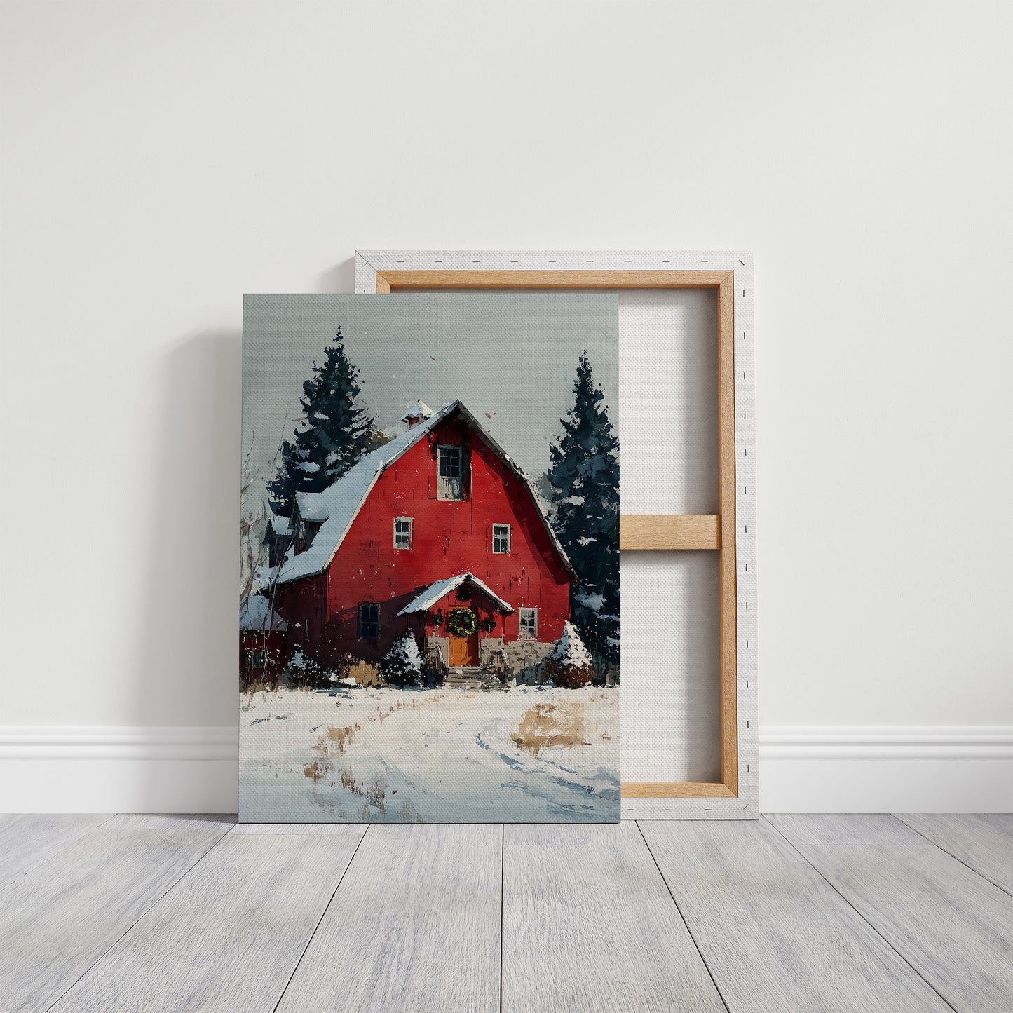 Wreath on the Old Red Barn