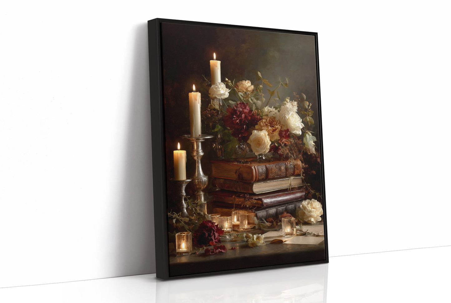 Candlelit Verses Among Autumn Blooms