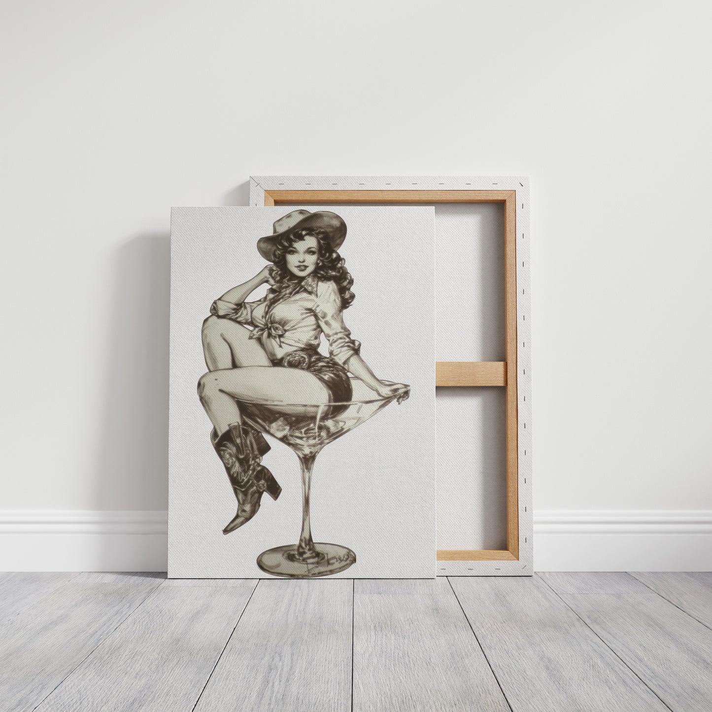 Saloon Belle Cocktail Hour - Vintage Pin-Up Cowgirl
