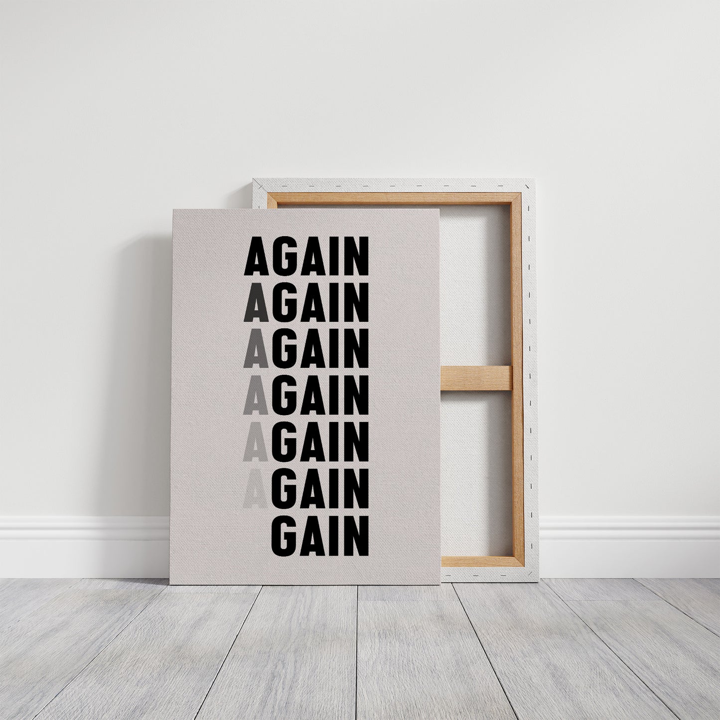 Again And Again Gain Typography