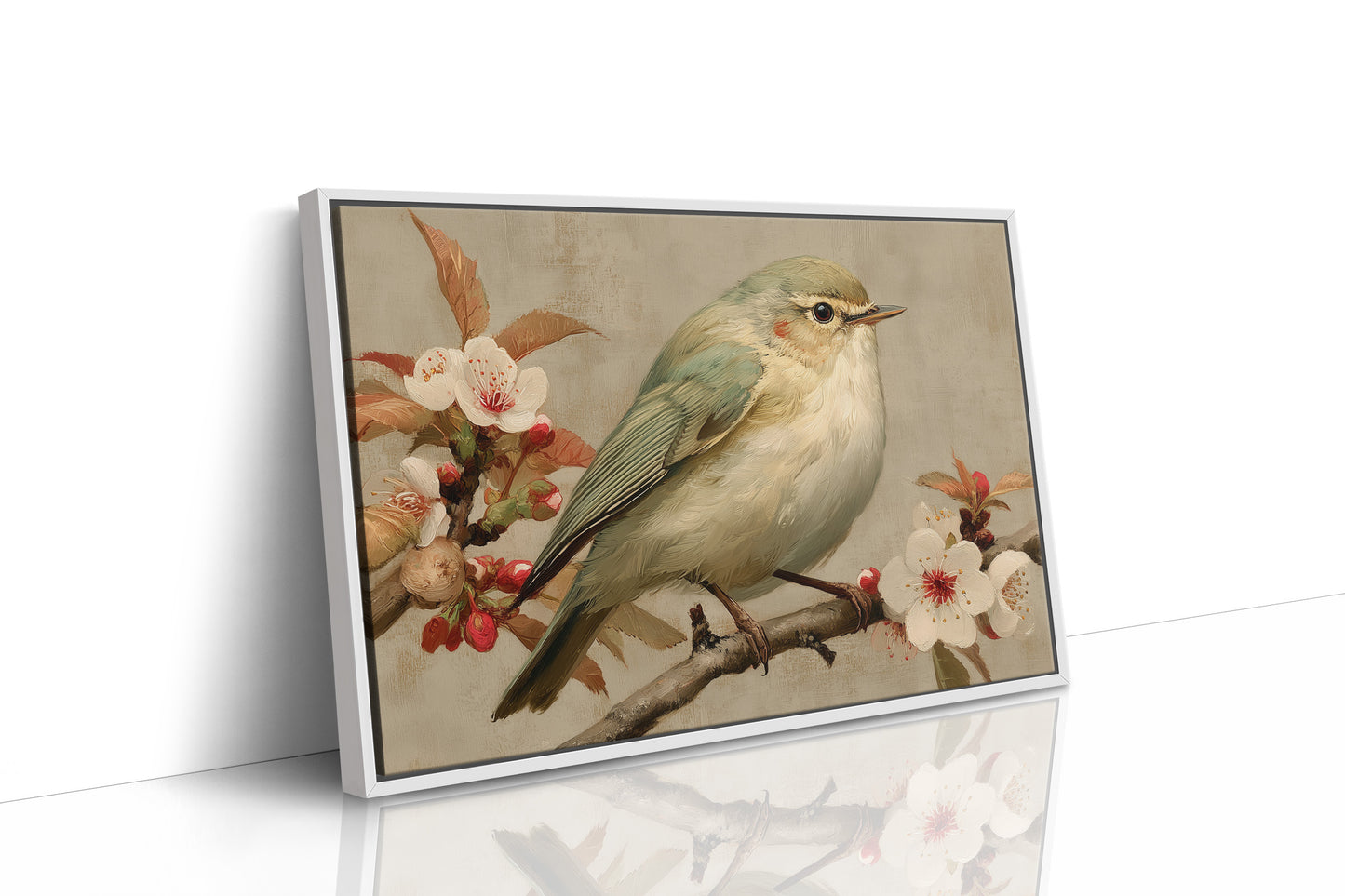 Songbird Rests Among Cherry Blossoms
