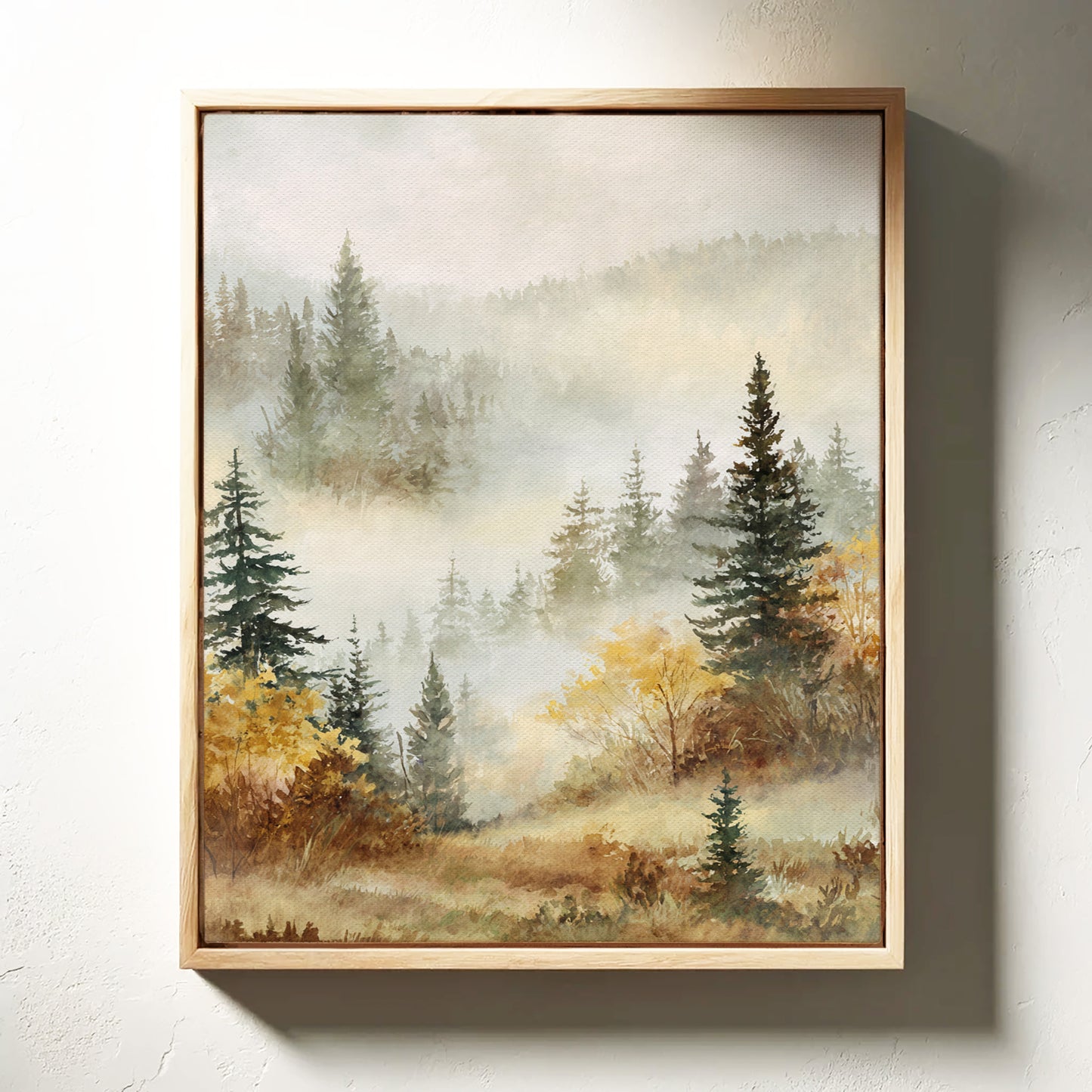 Mist Over Golden Pines