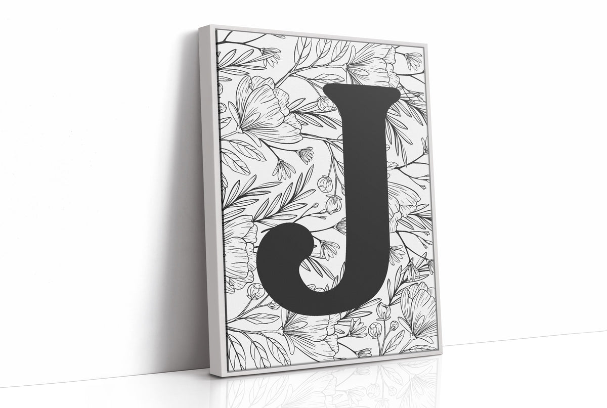 Botanical Letter J Monogram