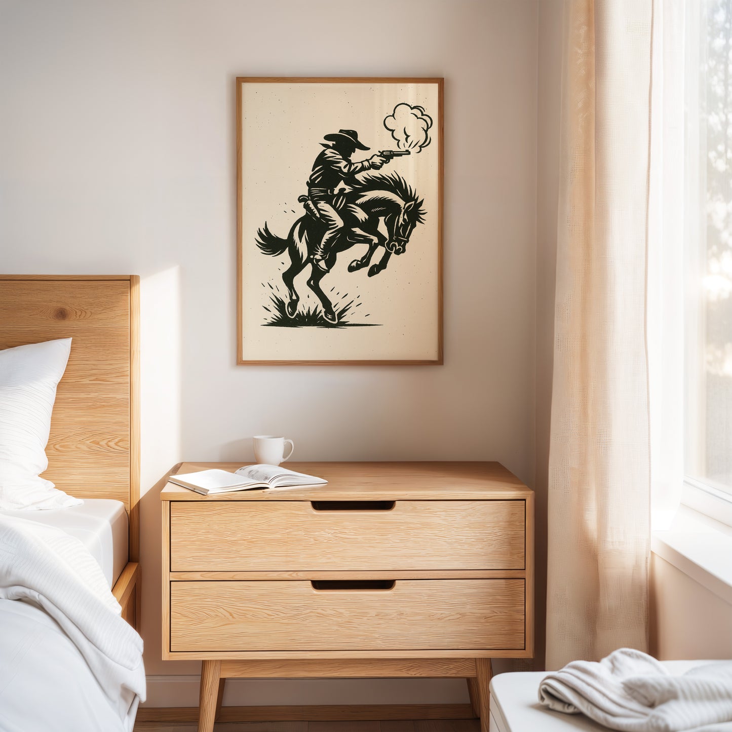 Cowboy Gunfire in the Dust