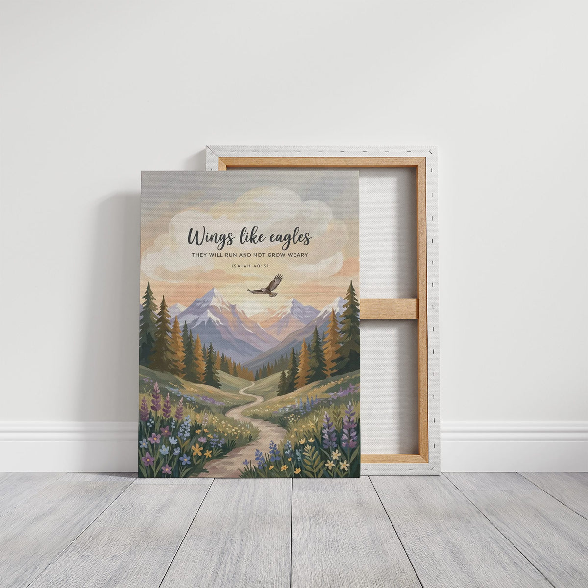 Wings Like Eagles: Alpine Meadow Scripture Print