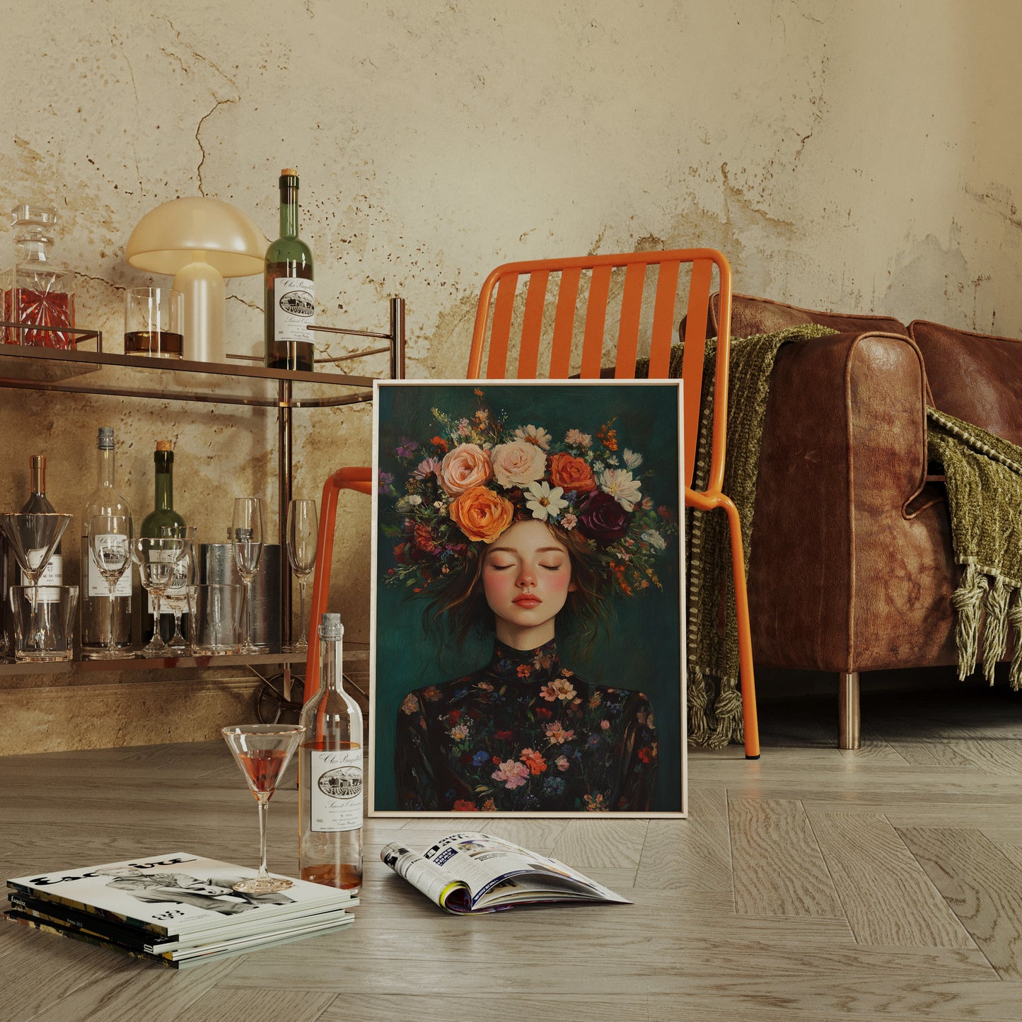 Floral Reverie in Midnight Bloom