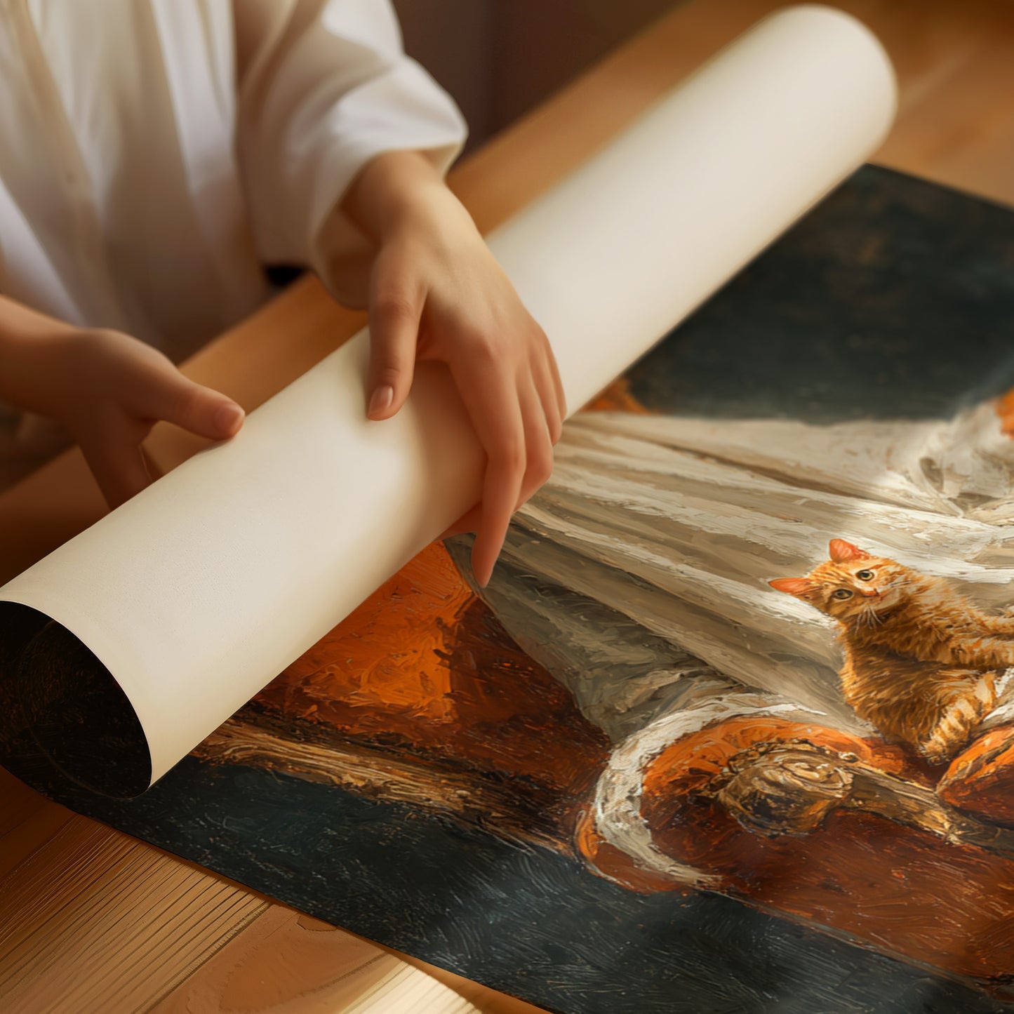 The Guardian in White Drapes