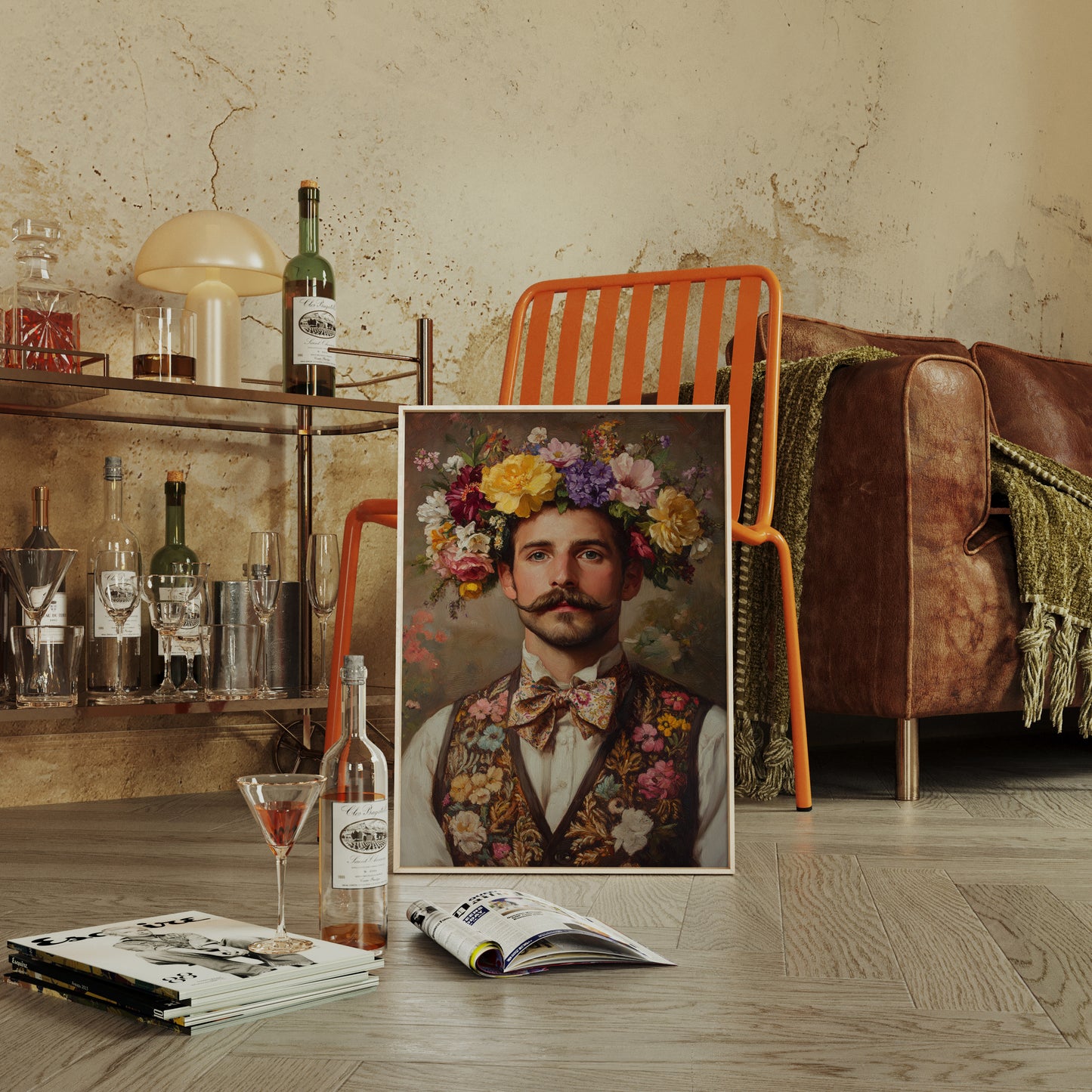 Floral Crown and Velvet Charm