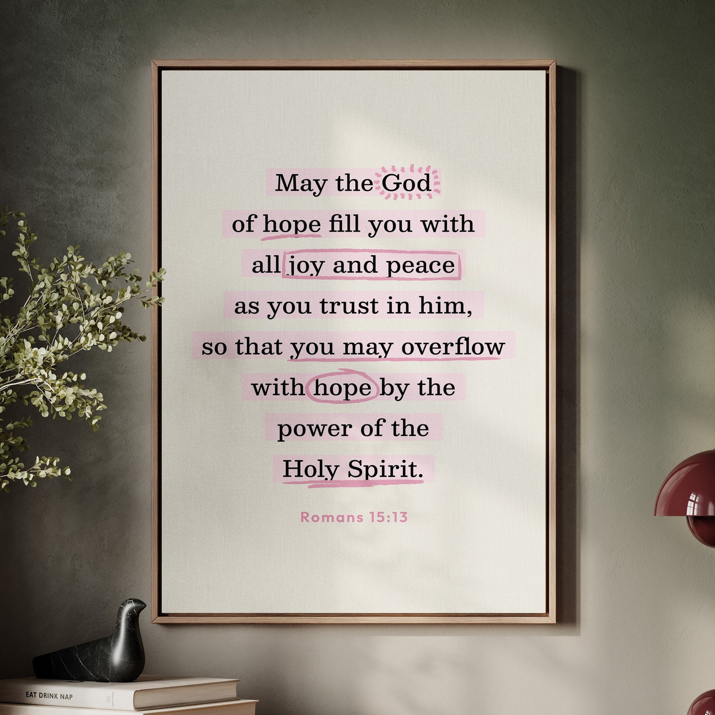 Romans 15 Hope and Peace Scripture Print