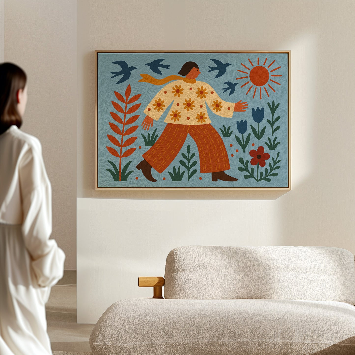 Sunlit Walk Through Wildflowers