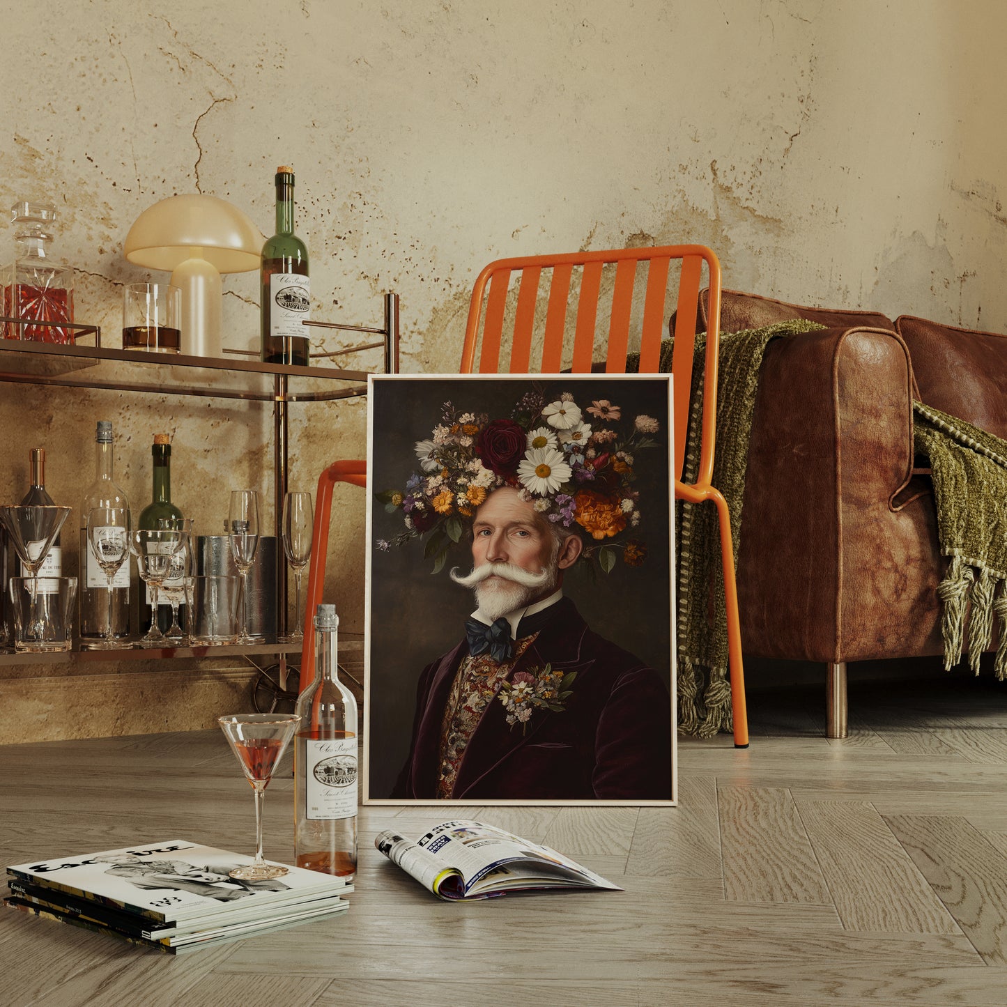 Velvet Gentleman in Wildflower Crown