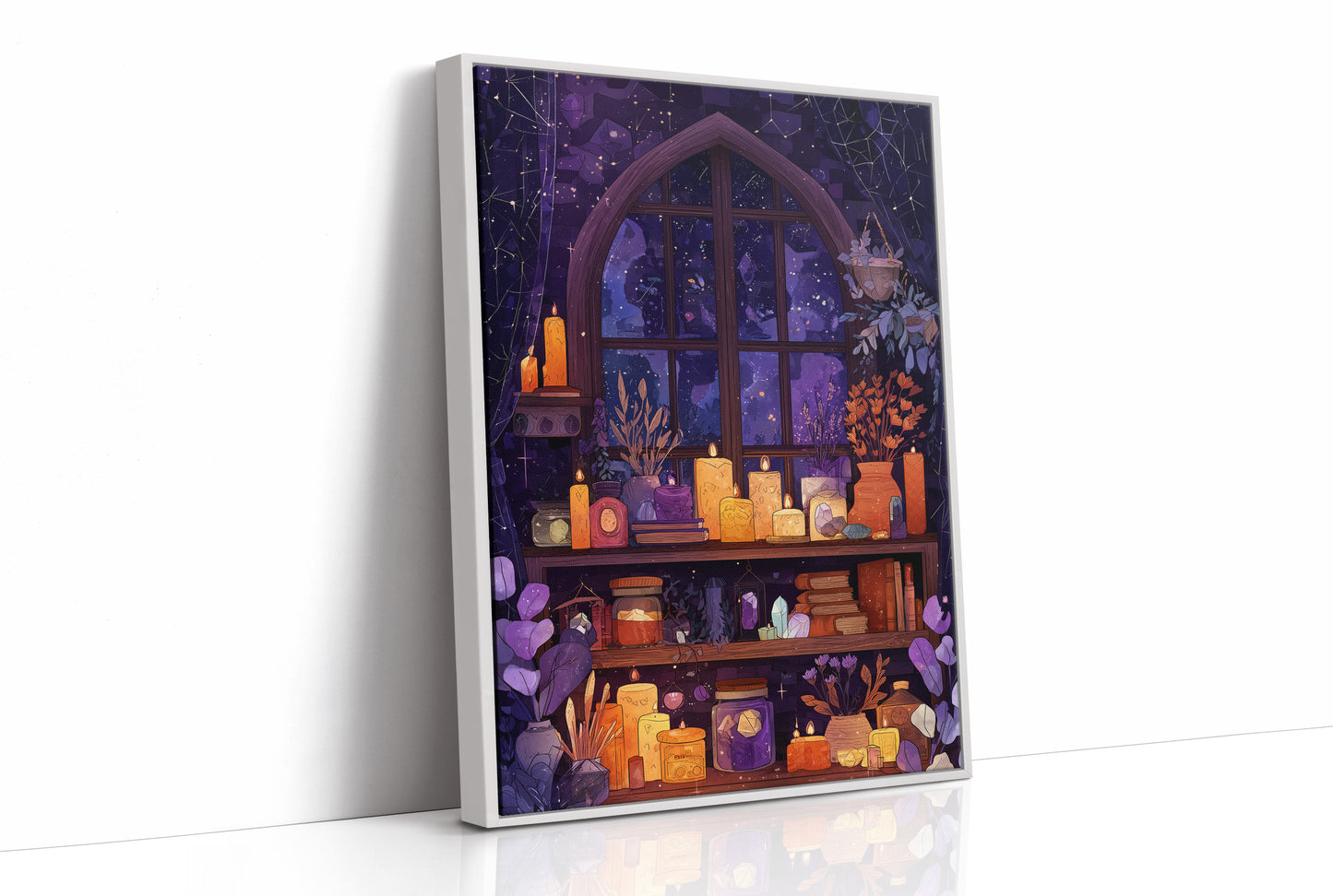 Midnight Spells Behind Arched Glass