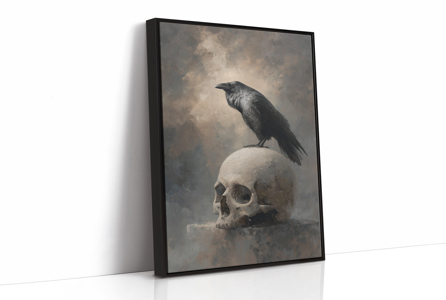 Raven Perches On Mortal Throne