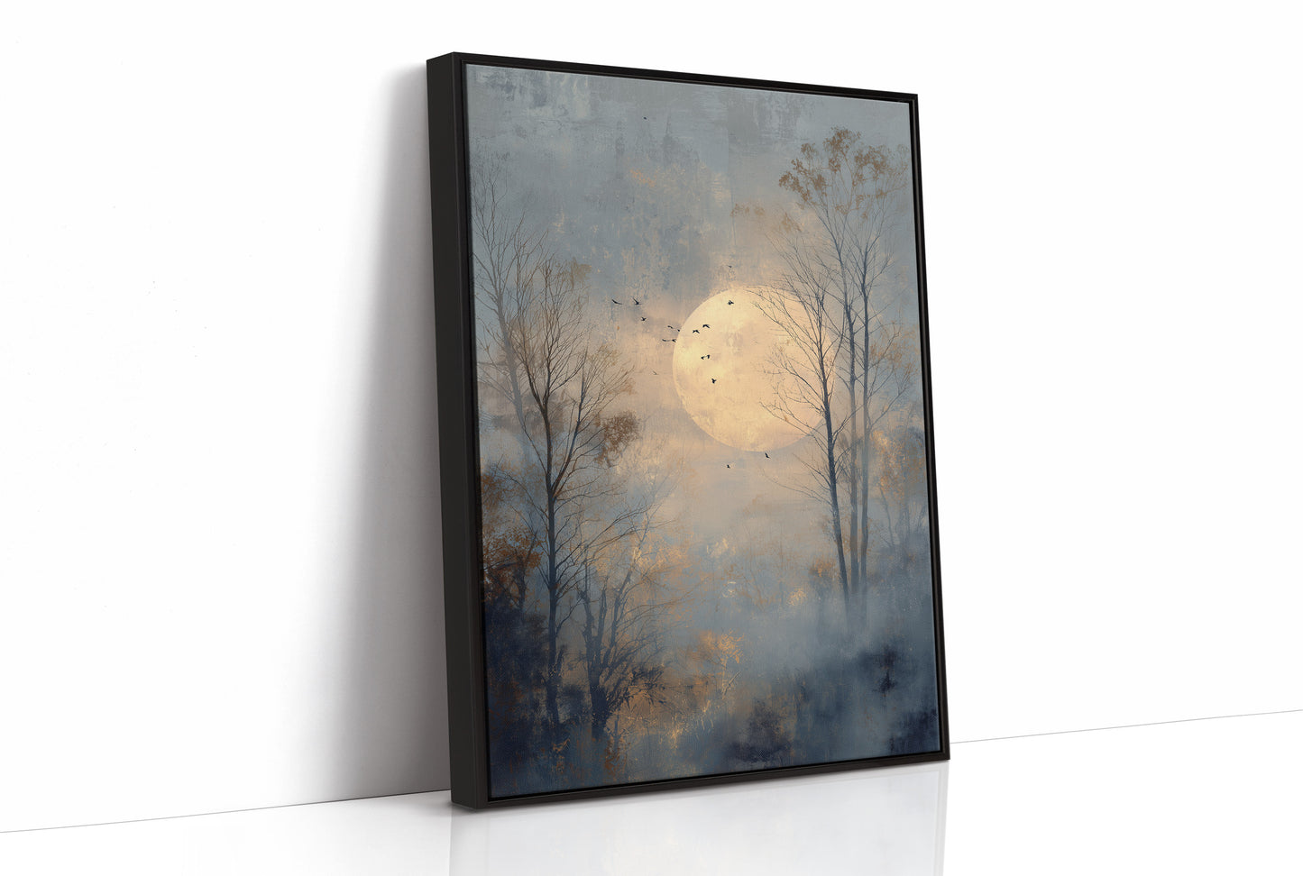 Birds Circle The Winter Moon