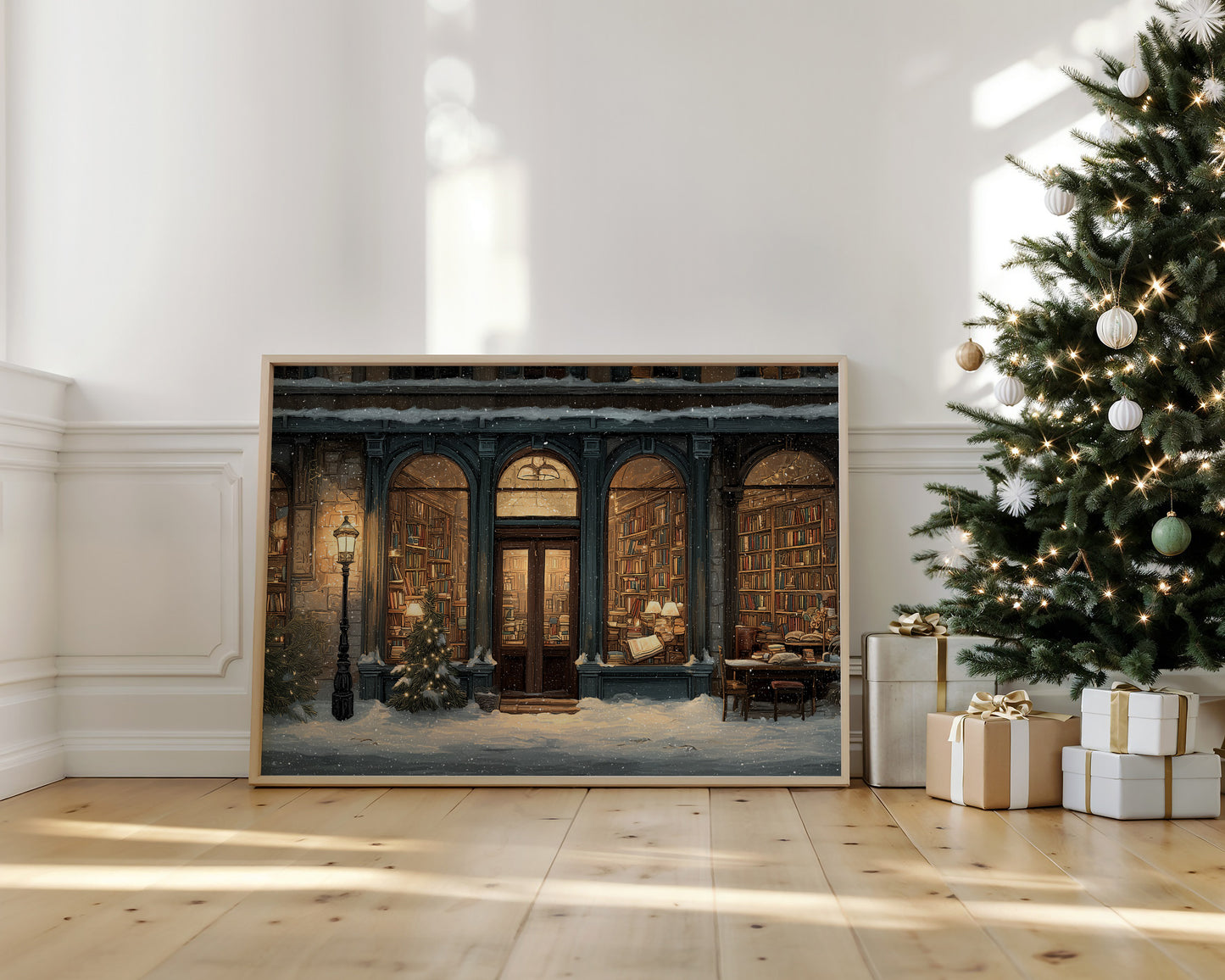 Winter Tales Behind Glowing Windows