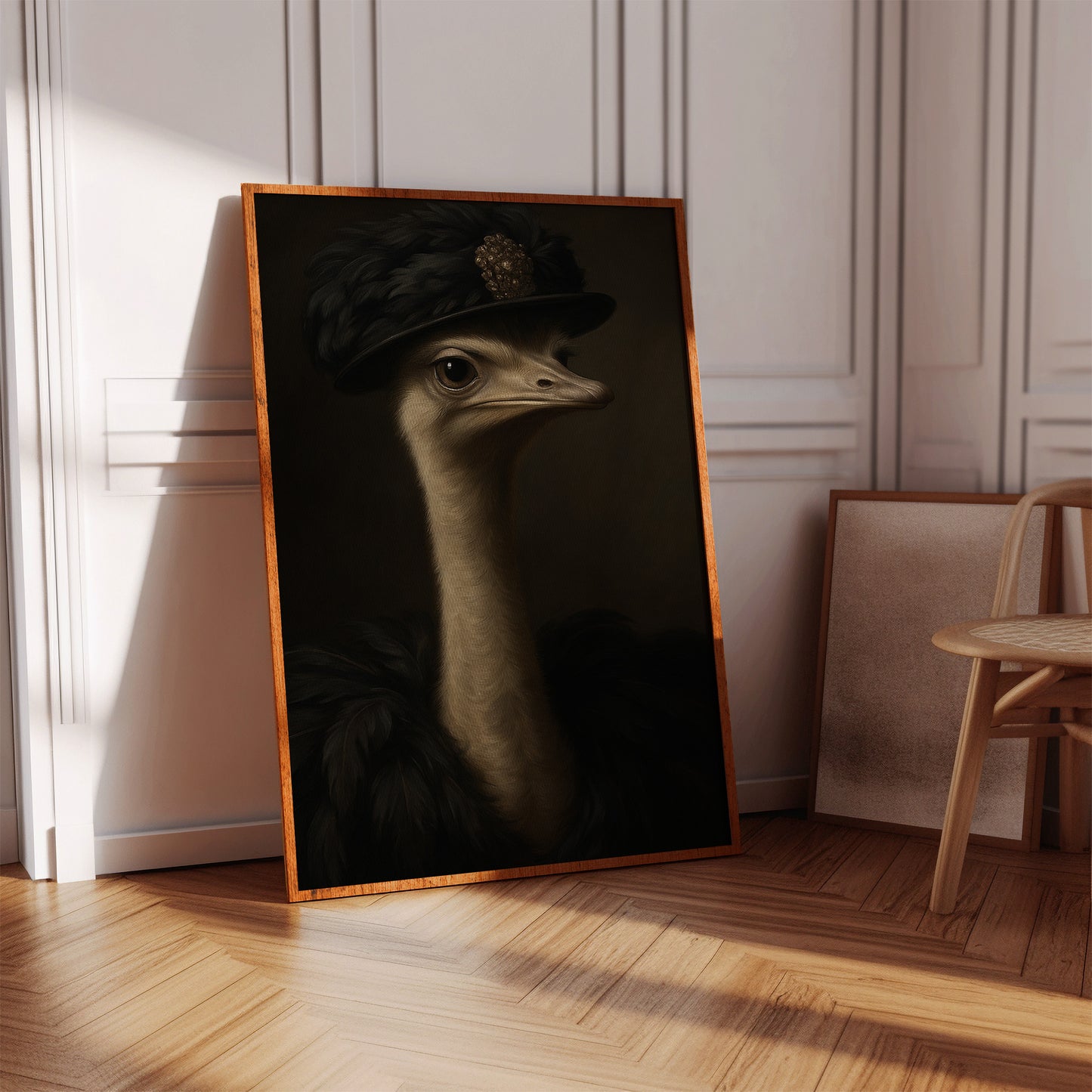 Ostrich in a Feathered Hat