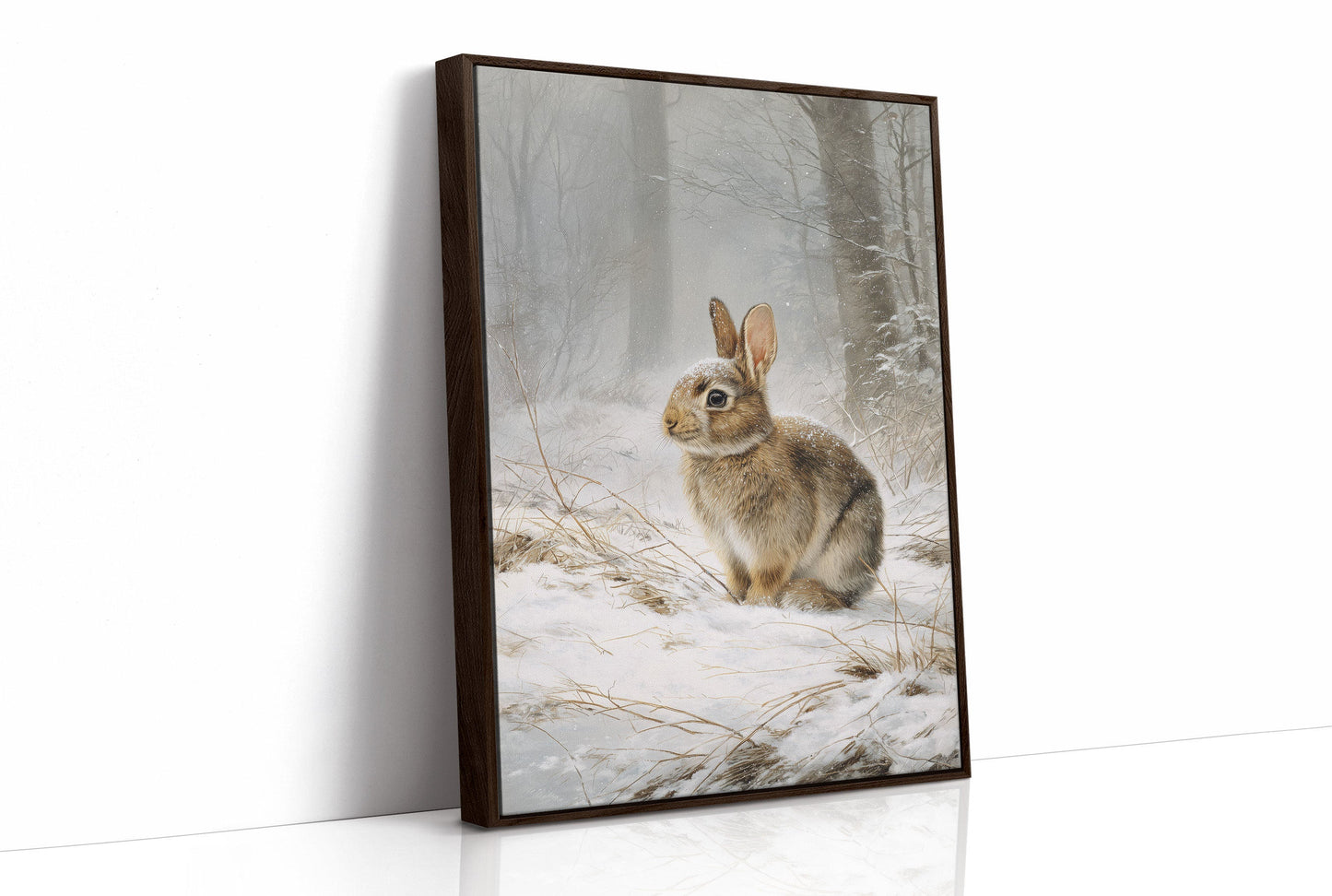 Winter Rabbit Finds Silent Snow