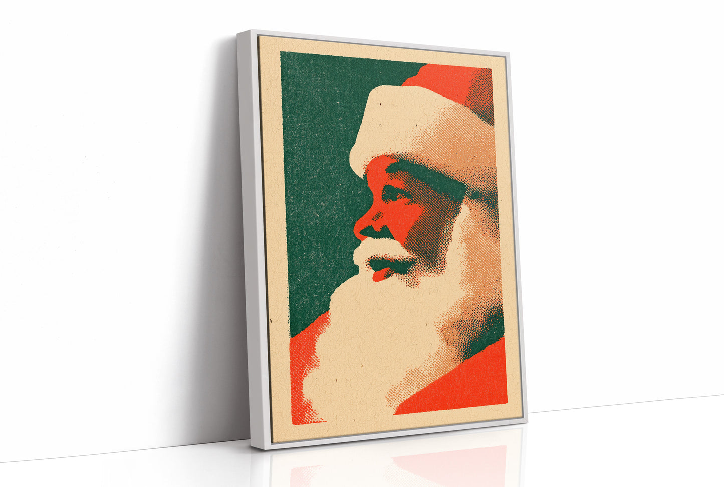 Santa in Profile, Halftone