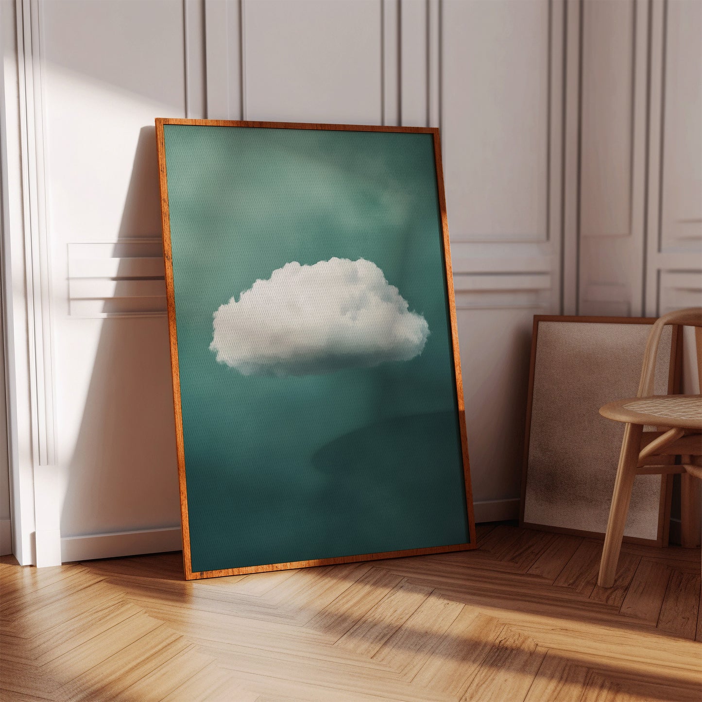 Gentle Cloud over Seafoam Sky