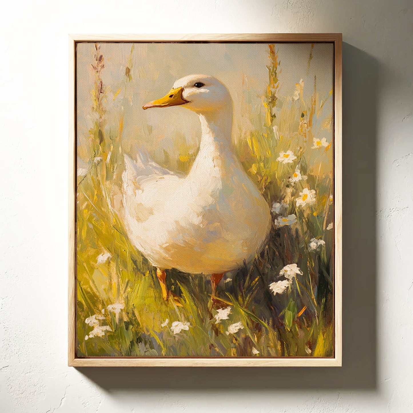 A Duck's Day Among Wildflowers