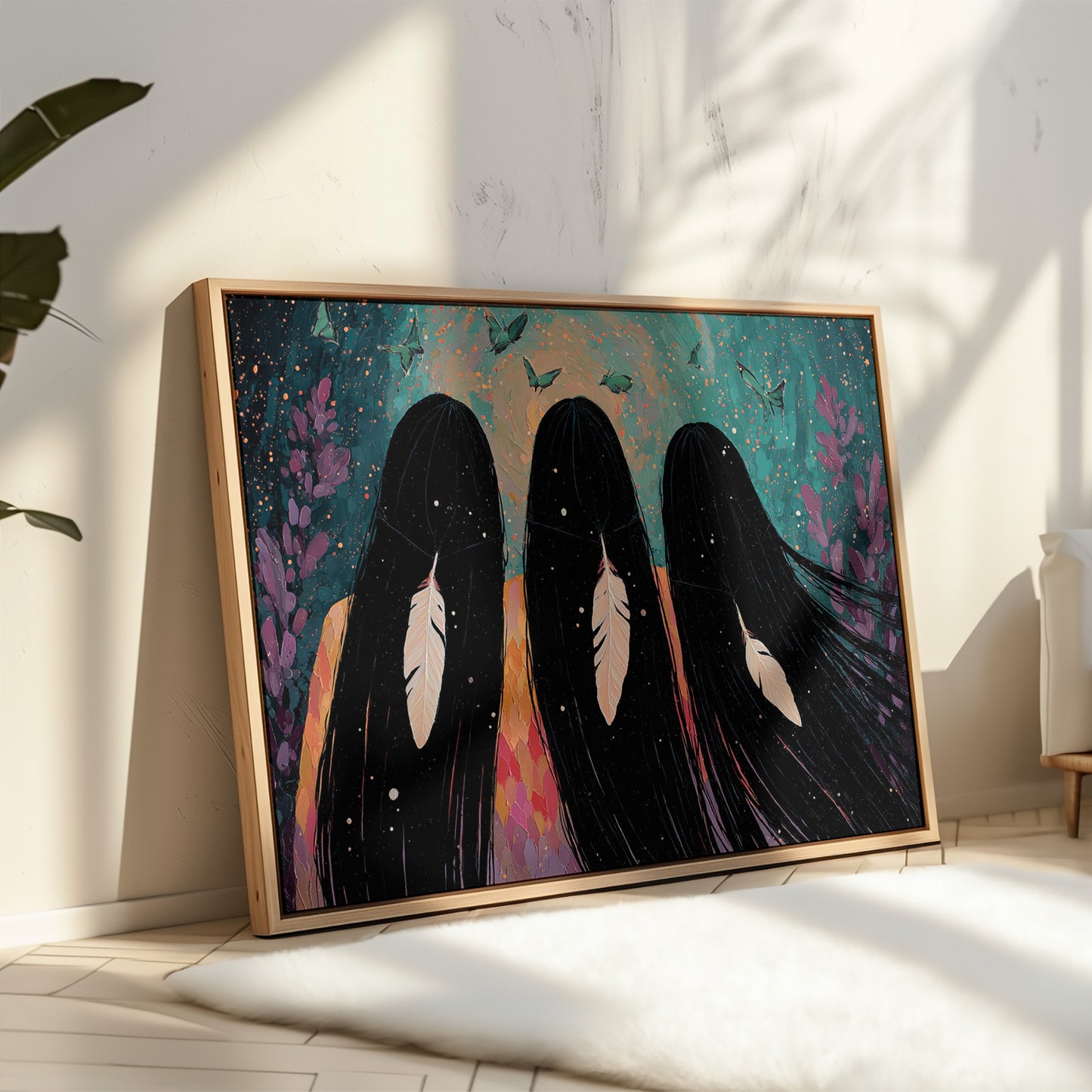 Sacred Feathers Dance With Butterflies