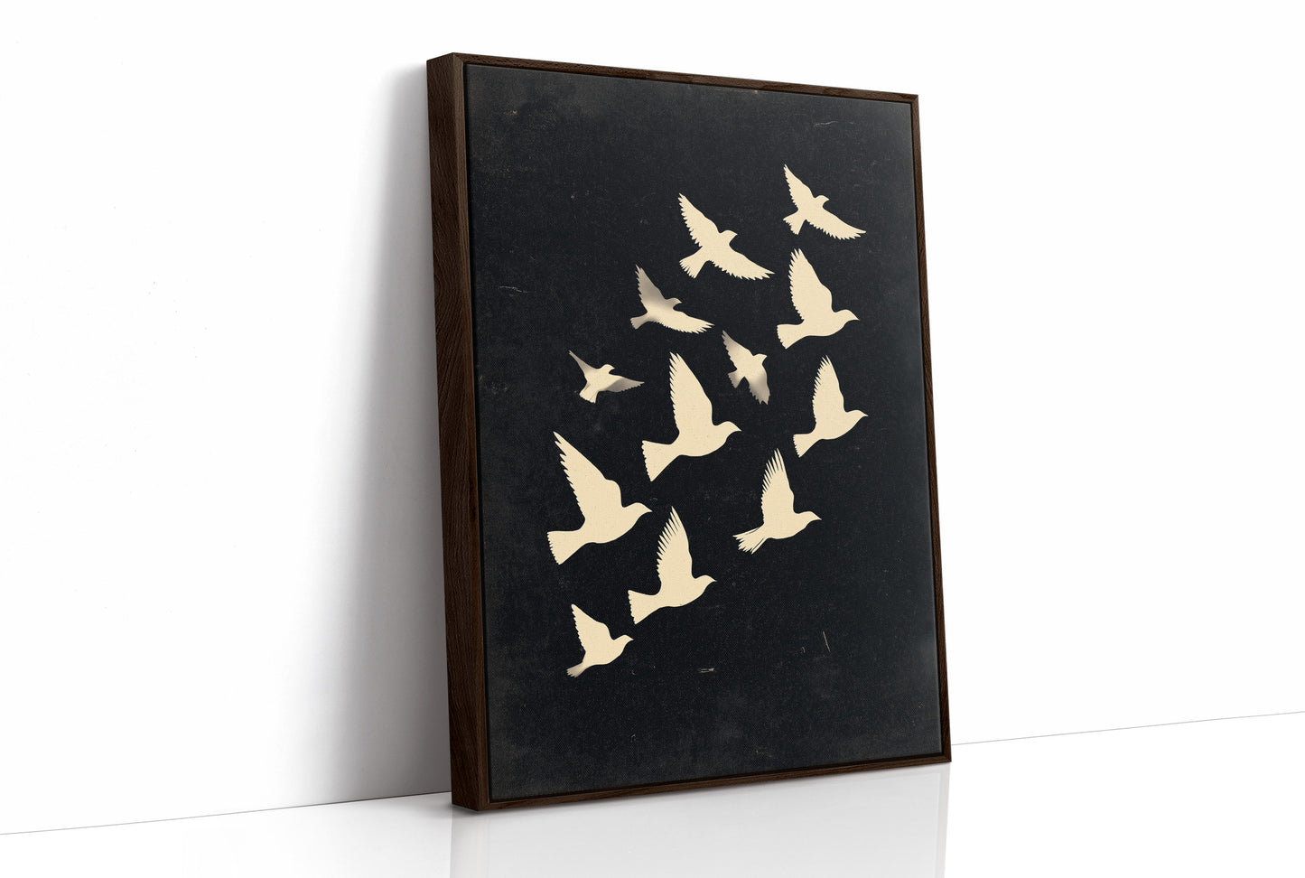 Ivory Wings Against Midnight Sky