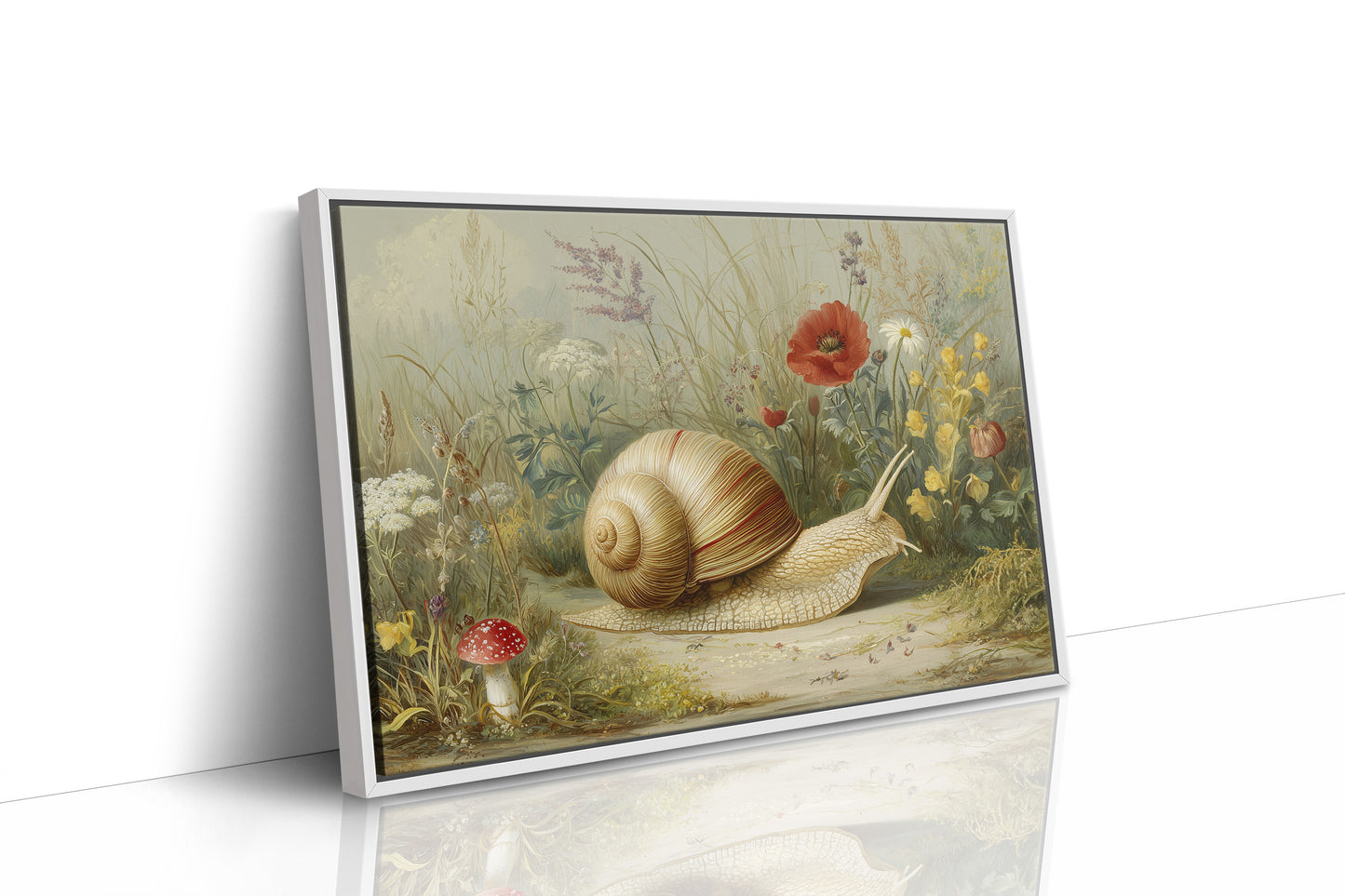 Spiral Wanderer Through Wildflower Mist