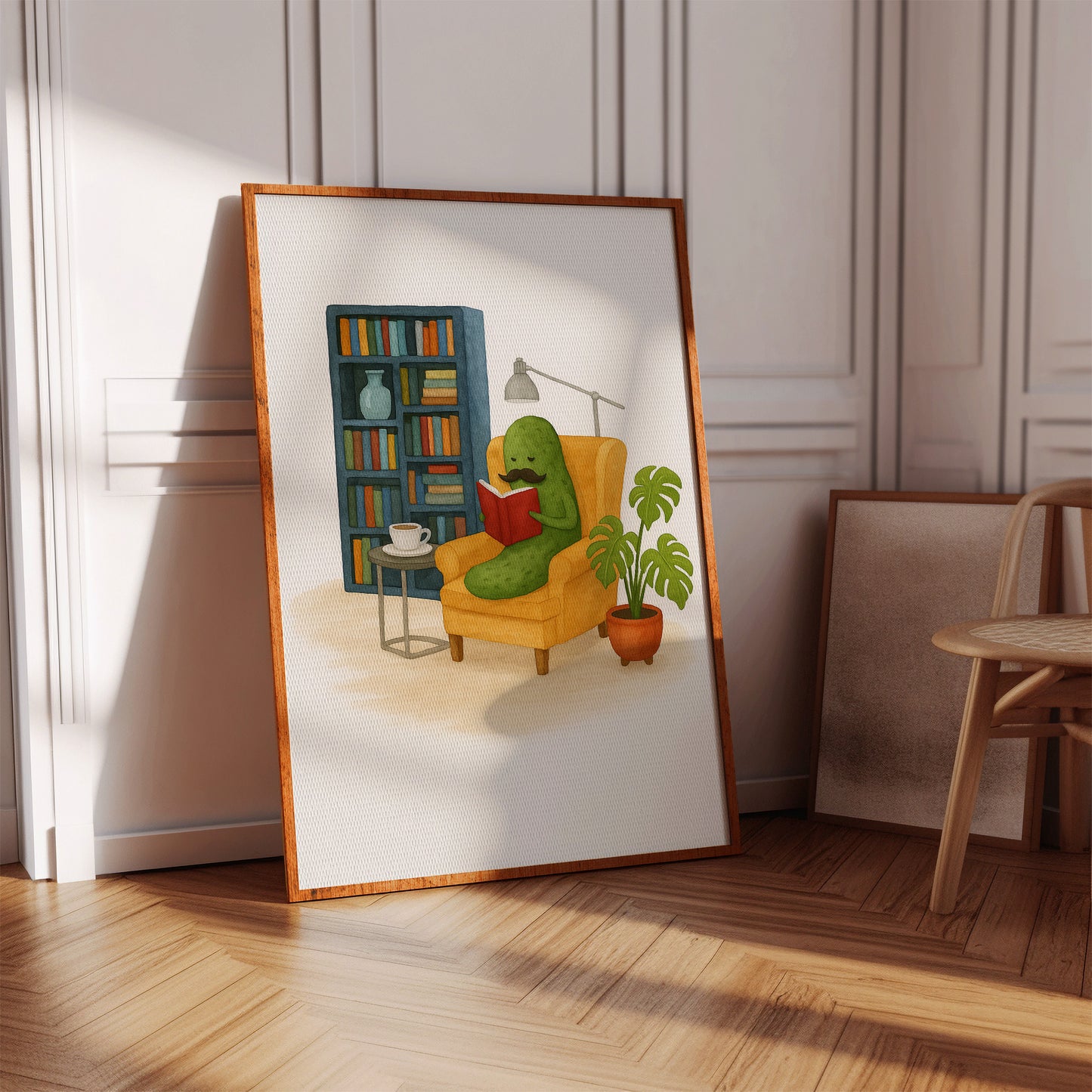 Gentleman Pickle Reading at Home