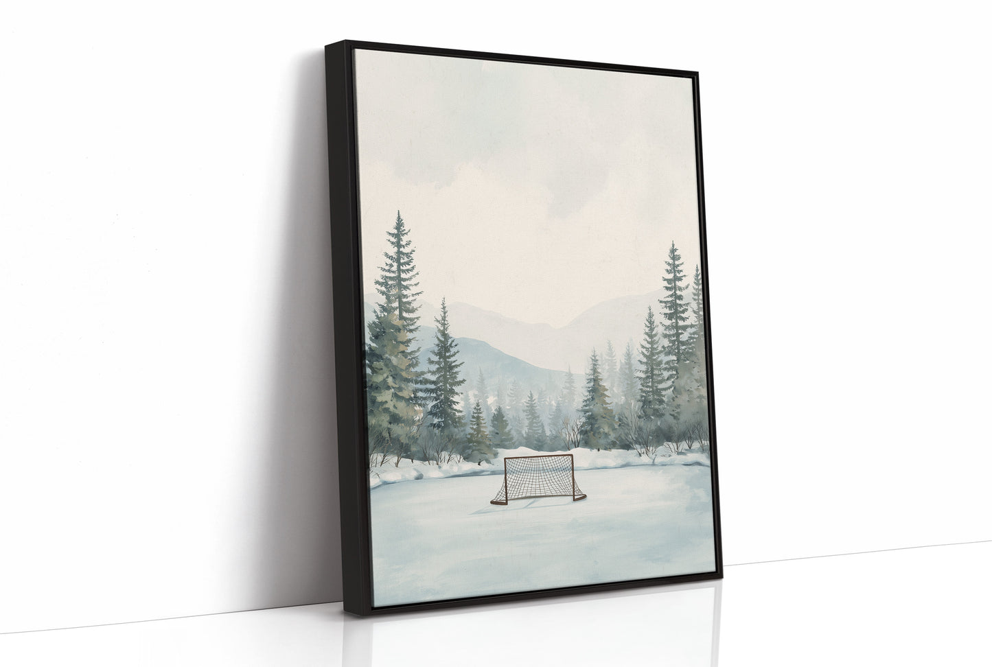 Winter's Silent Arena: Pond Hockey Dreams