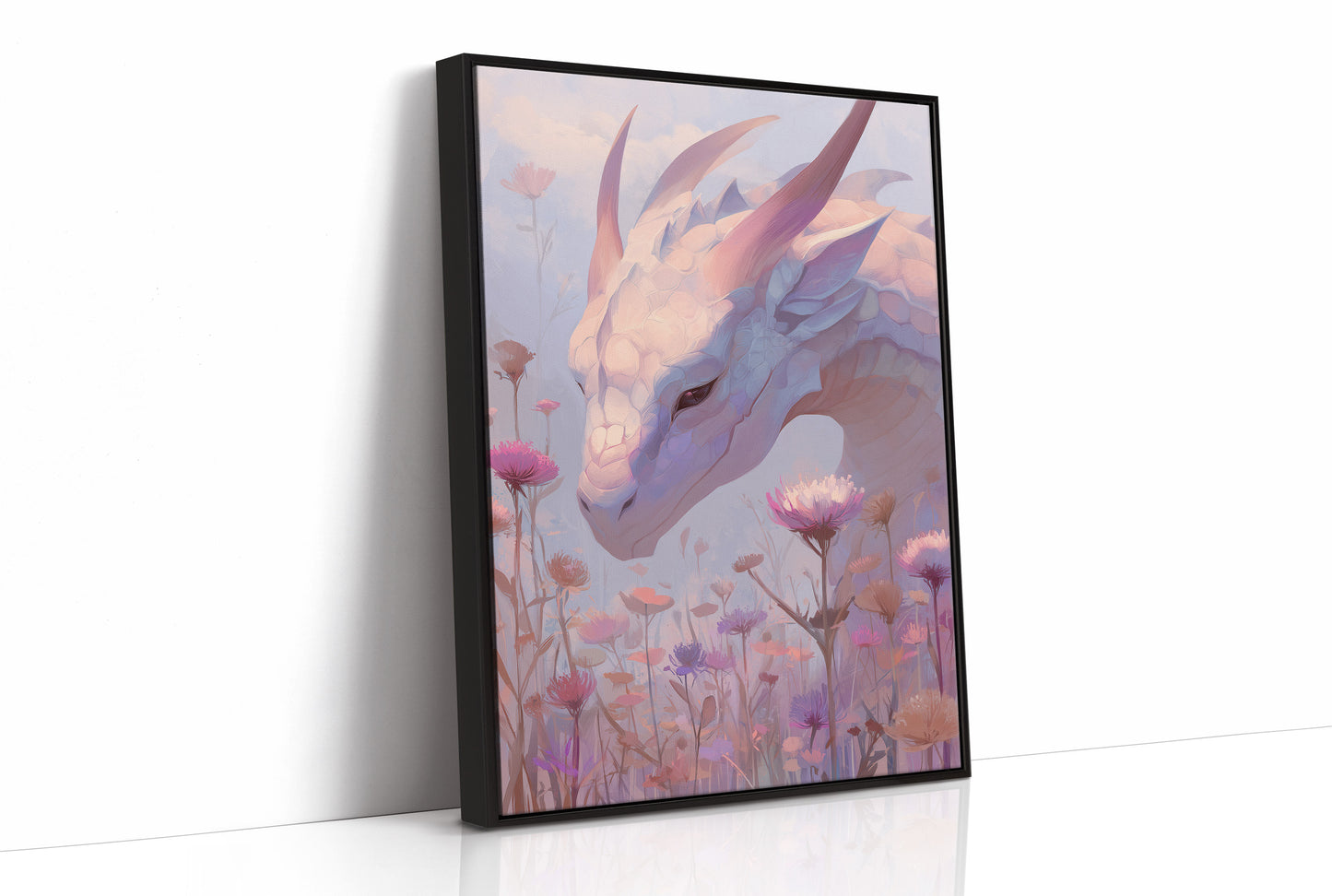 Dragon Bows Through Wildflower Mist