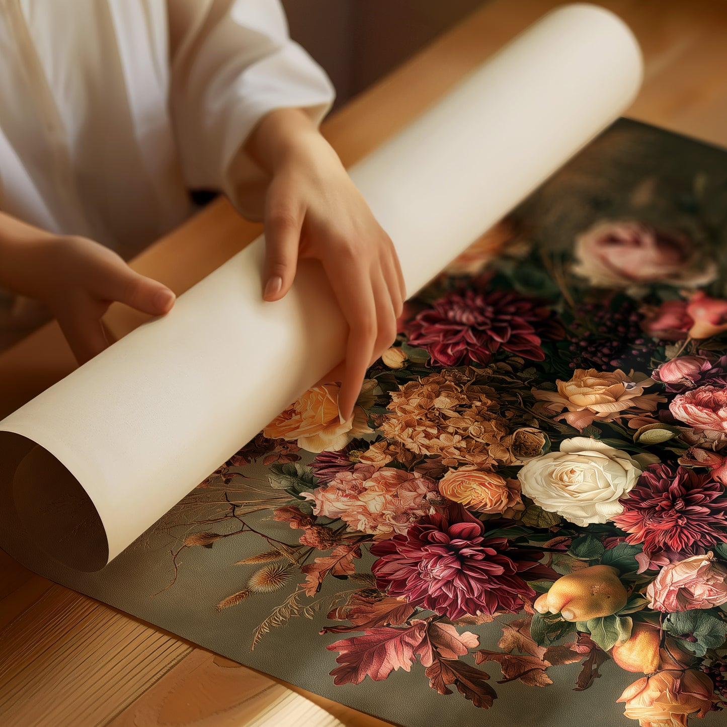 Blush and Burgundy: An Autumn Bouquet in Bloom