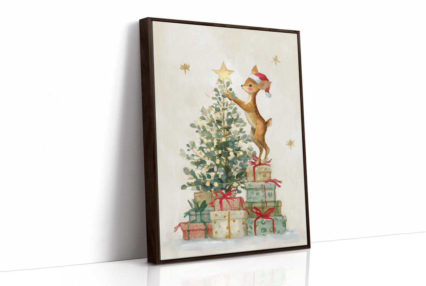 Fawn Reaches For Holiday Stars