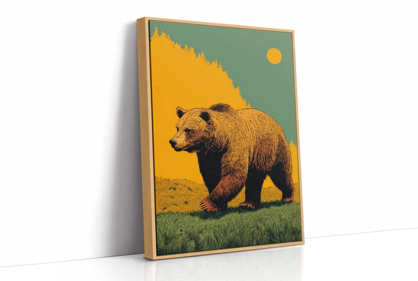 The Grizzly Walks at Dusk