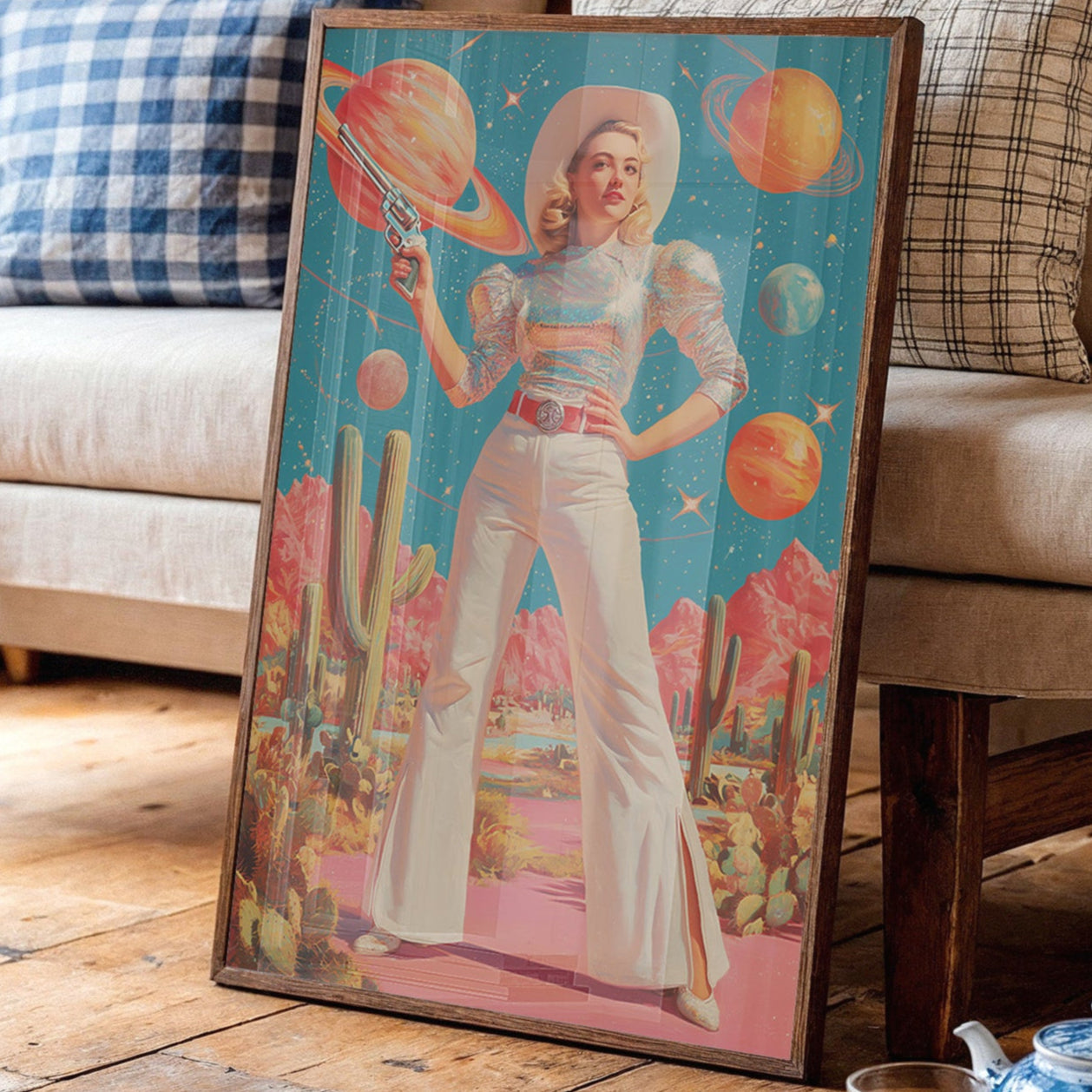 Cosmic Cacti Meet Space Cowgirl