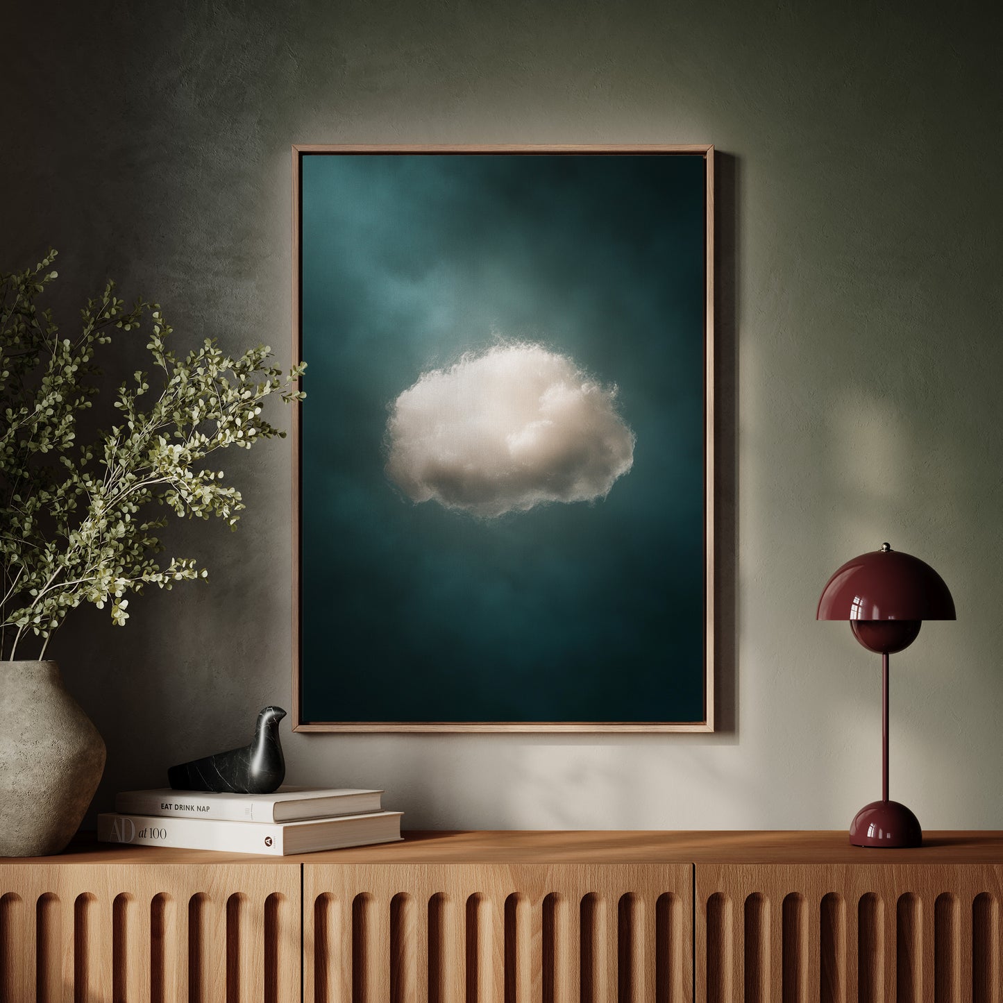A Single Cloud in Emerald Light