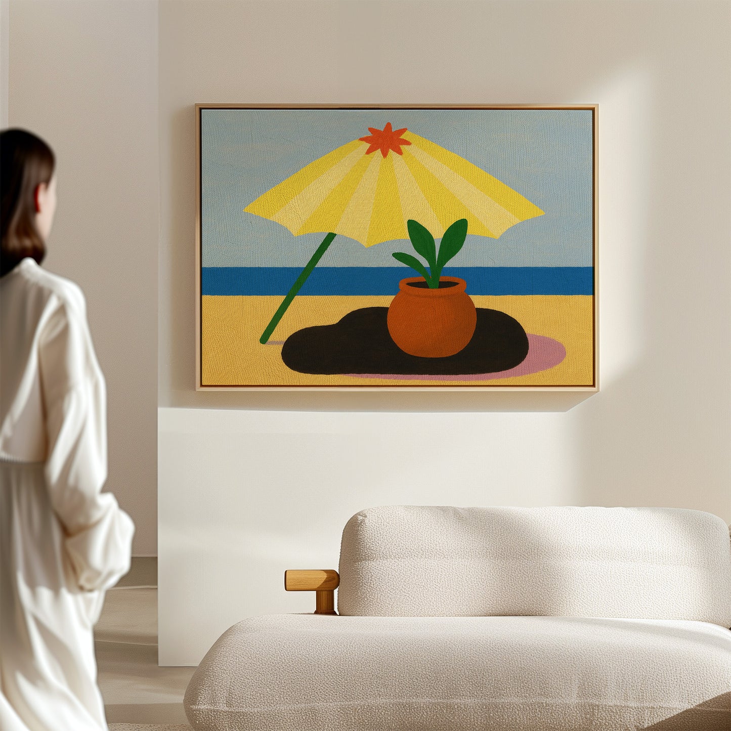 Sunshade and Terracotta by the Sea