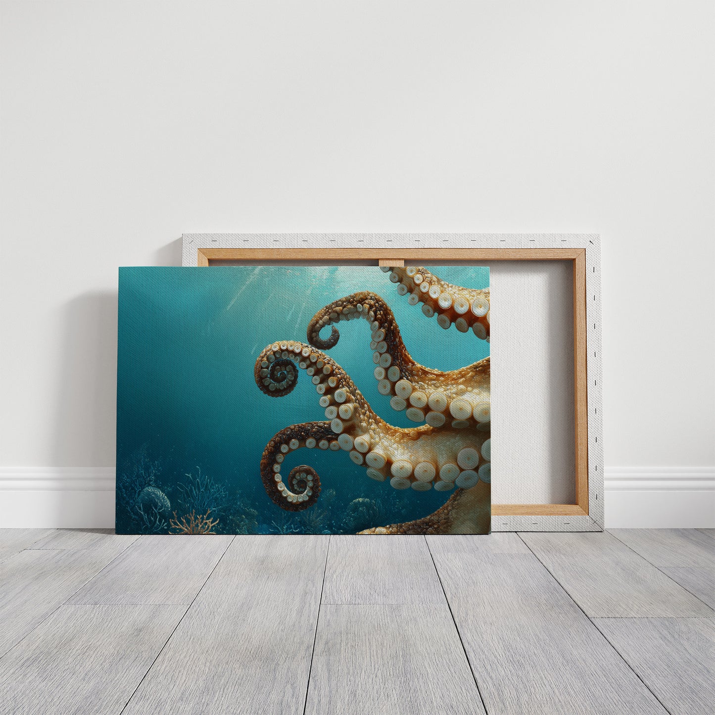 Tentacles Dance In Turquoise Depths