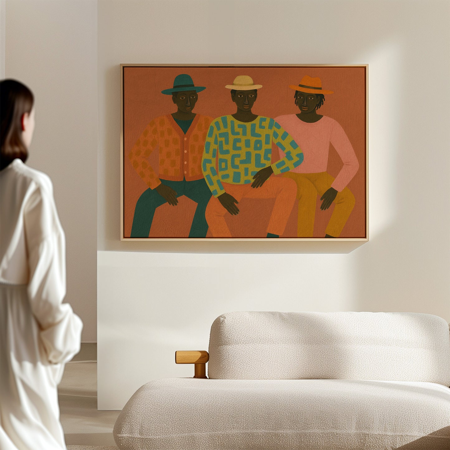 Three Friends in Patterned Harmony