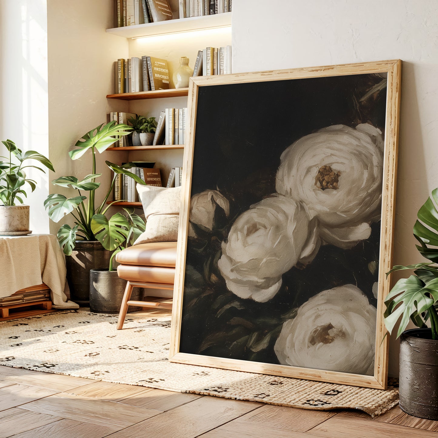 Ivory Roses in Baroque Shadow