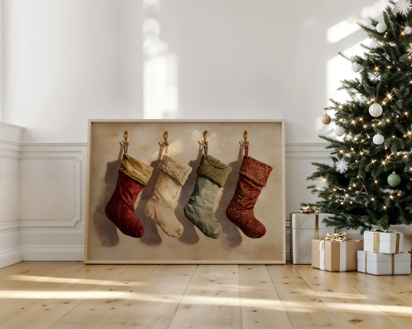 Stockings Frame December's Gentle Light